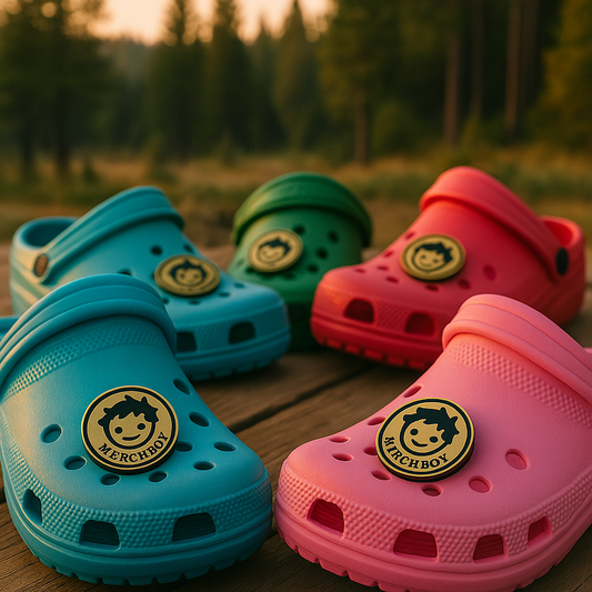 Merchboy Croc Pins: Wear Your Brand. Everywhere.
