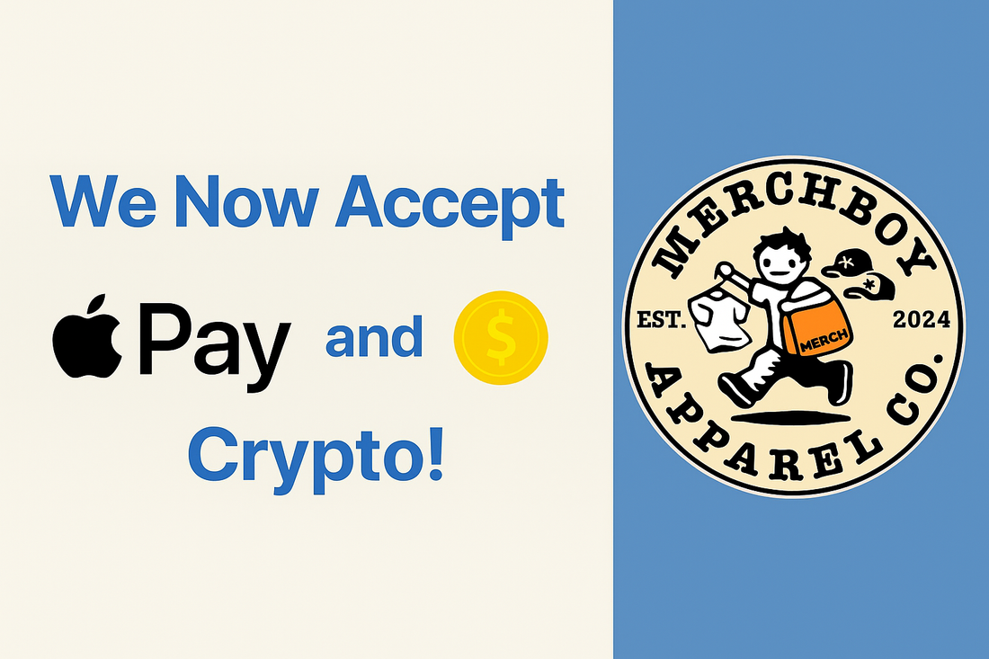 🔥 Big News: Merchboy Now Accepts Apple Pay &amp; Crypto