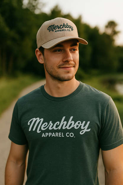 Founder's Script Tee – Graphite Black or white