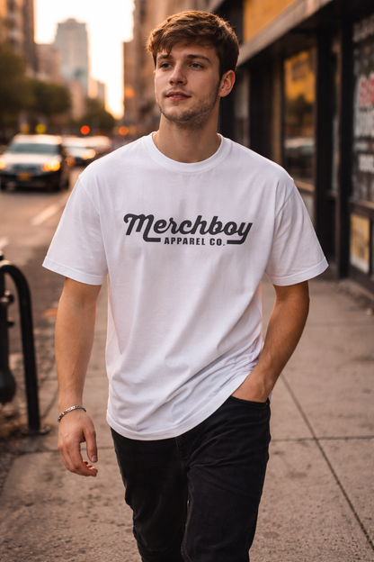 Founder's Script Tee – Graphite Black or white