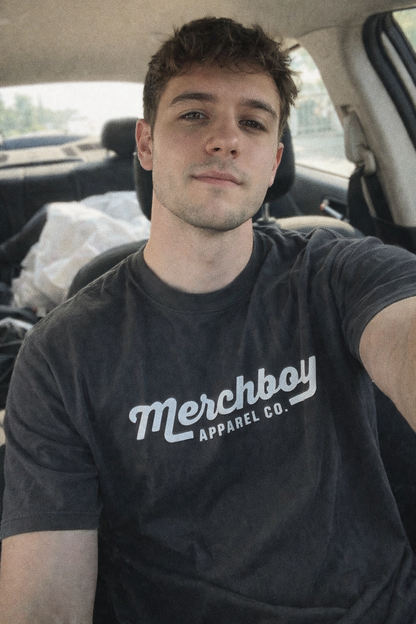 Founder's Script Tee – Graphite Black or white