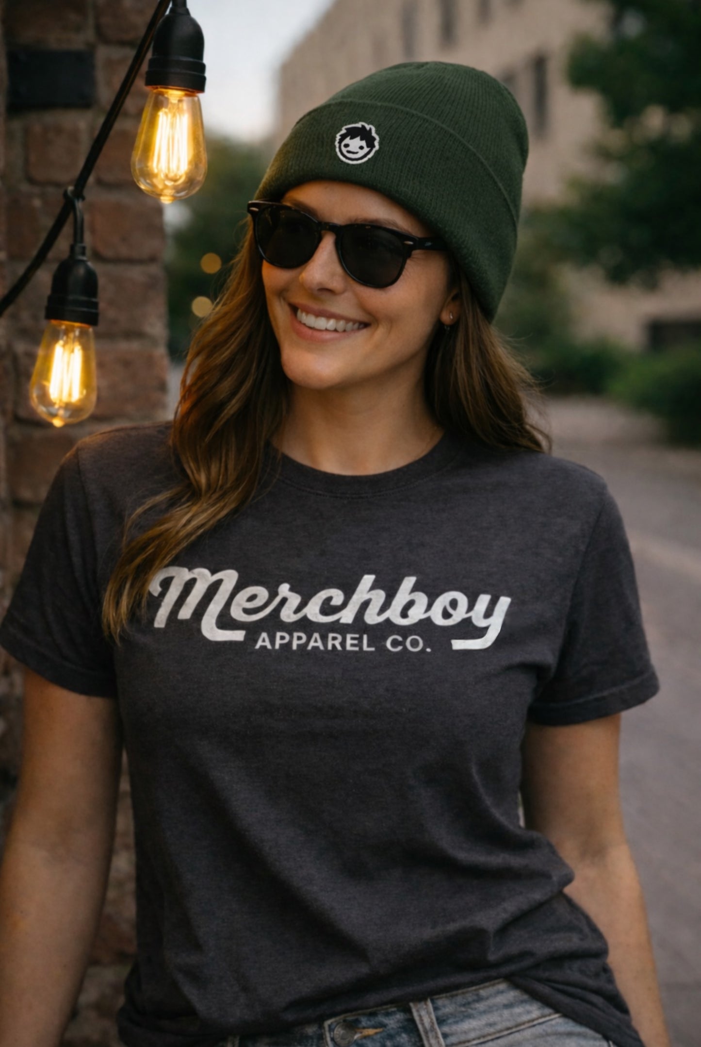 Founder's Script Tee – Graphite Black or white